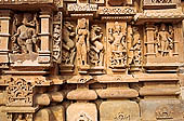 Khajuraho - the beautiful carvings of the Lakshmana temple